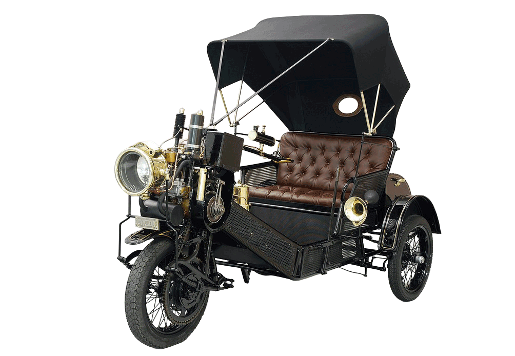 1904 Cyklon Cyklonette on display at Stahls Collection