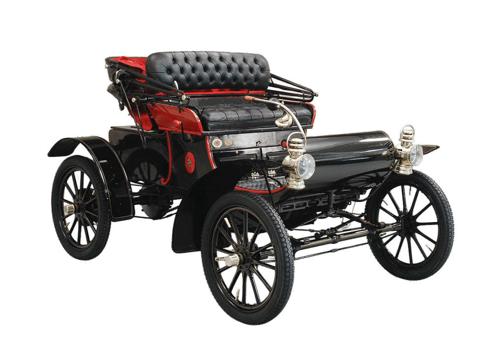 1904 Oldsmobile Runabout 6c on display at Stahls Collection.