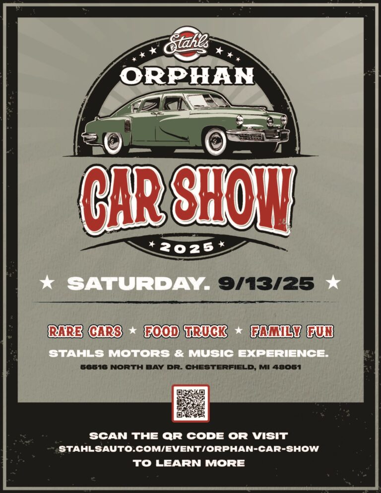 Stahls Orphan Car Show flyer 2025