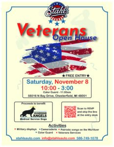 Stahls Veterans Open House 2025 flyer